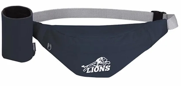 fanny pack with attached Koozie can cooler