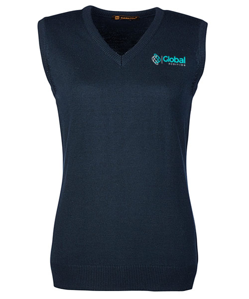 Women's navy sweater vest