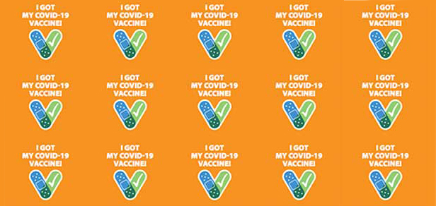 Covid vaccine stickers