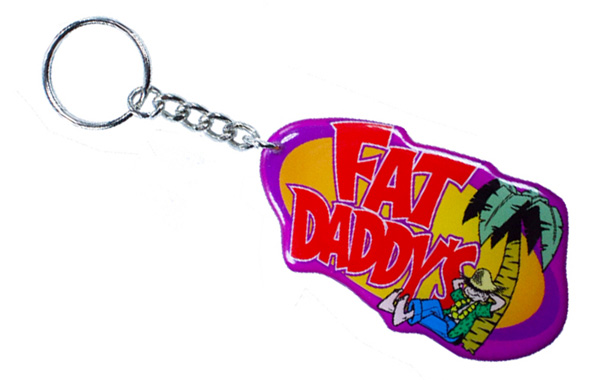 full-color domed keychain