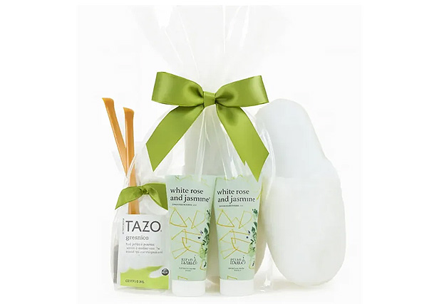 White rose and jasmine spa slipper gift set