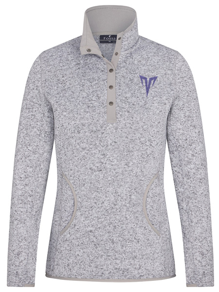 ladies gray sweater fleece pullover