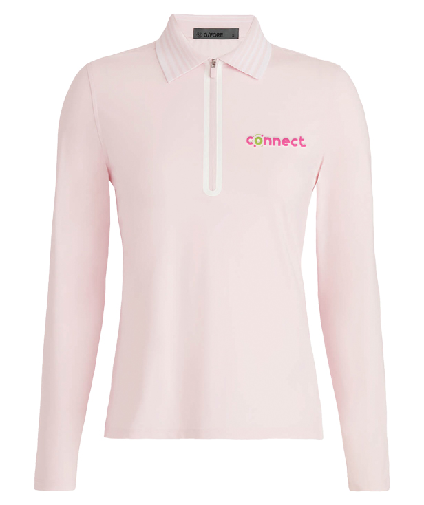 nylon quarter-zip polo