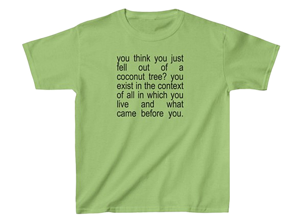 lime green t-shirt, DEM political merch