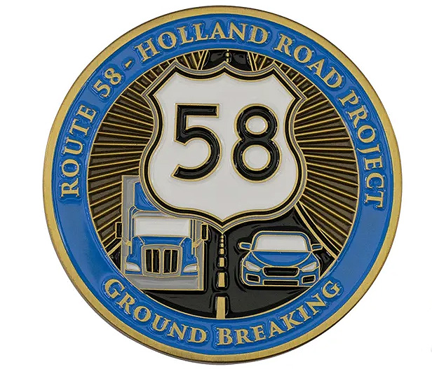 fully customizable die-struck enamel challenge coin