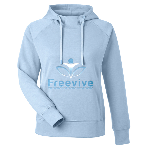 scuba neckline fleece hoodie