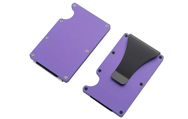 RFID-Blocking Metal Wallet With Money Clip