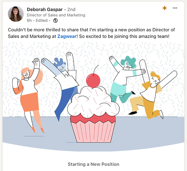 Deborah Gaspar Linkedin post