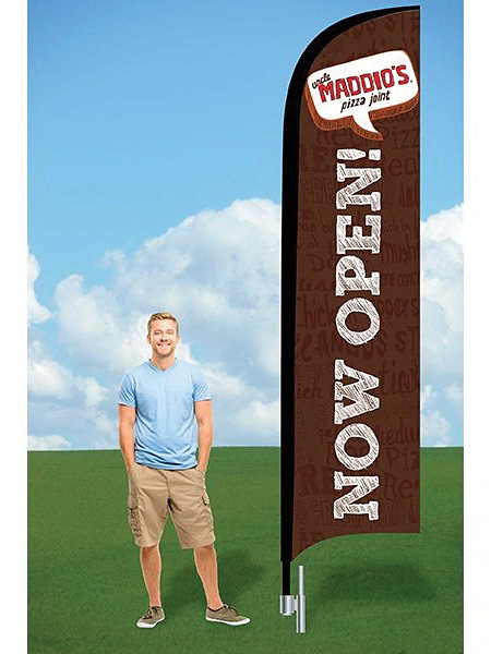 advertising flag with ground stake