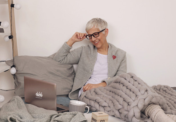 Woman Working on Laptop