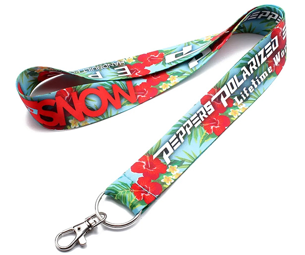 sublimated edge-to-edge customized lanyard