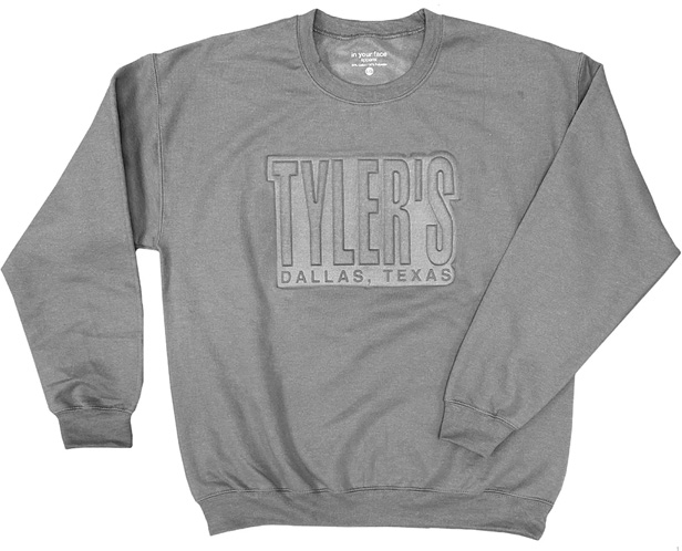 embossed fleece crewneck