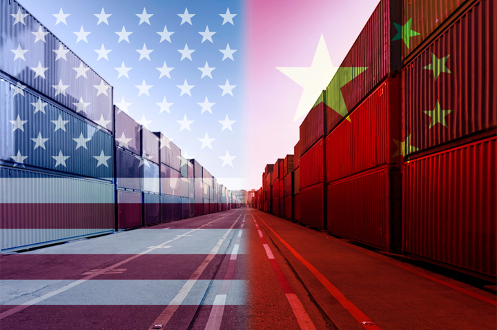 US and China cargo ships