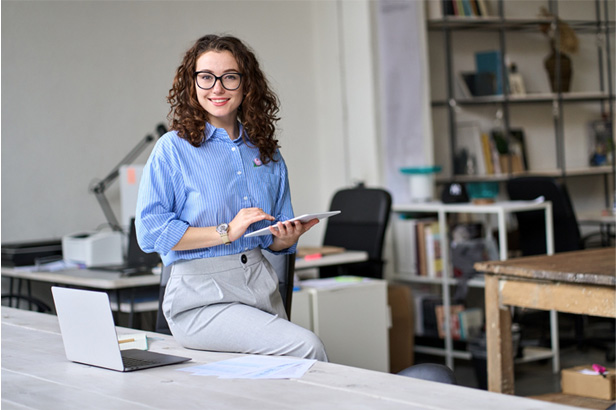 Smiling Office Woman