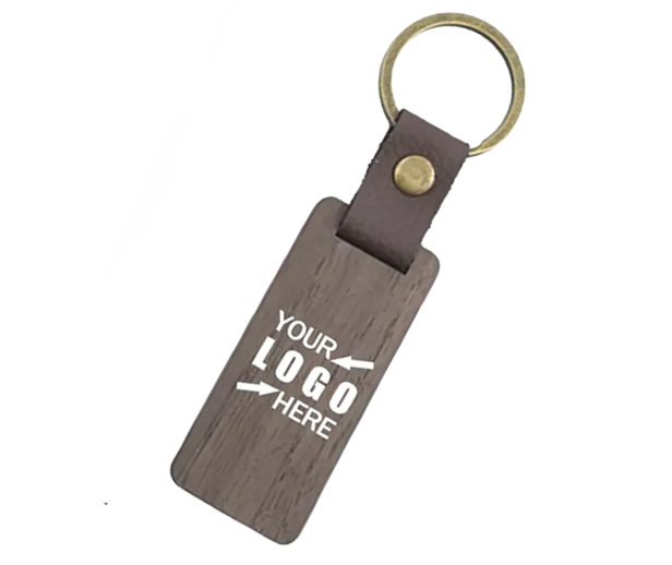Wood & Leather Keychain